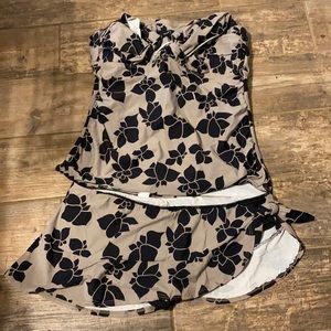 Brown and black two piece